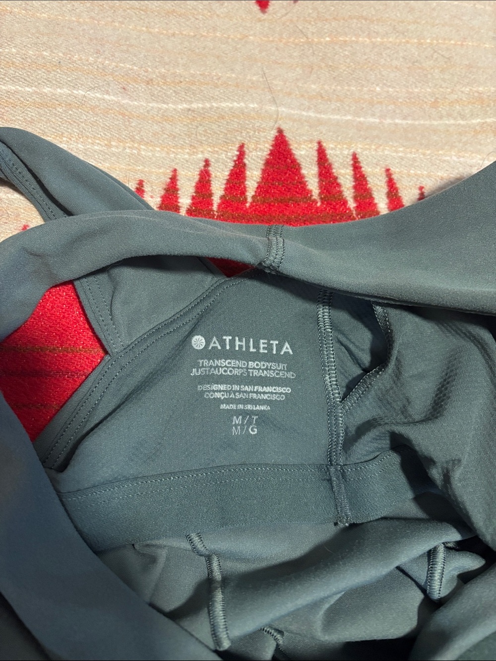 Athleta women’s sage green transcend bodysuit medium TALL - Picture 2 of 5